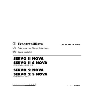 Pottinger Agricultural II 2 S Nova Parts Catalog