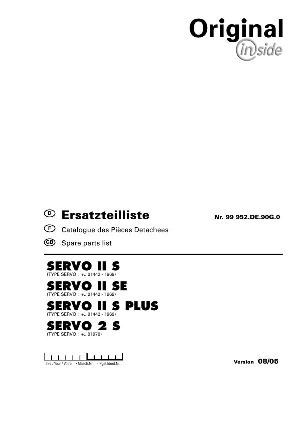 Pottinger Agricultural II 2 S Plus Parts Catalog