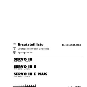 Pottinger Agricultural III E Plus Parts Catalog