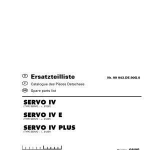 Pottinger Agricultural IV E Plus Parts Catalog