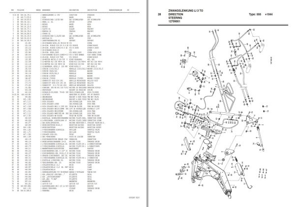 Pottinger Agricultural Jumbo 10000 Parts Catalog 1