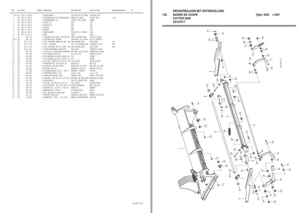 Pottinger Agricultural Jumbo 6000 Combiline Parts Catalog 1
