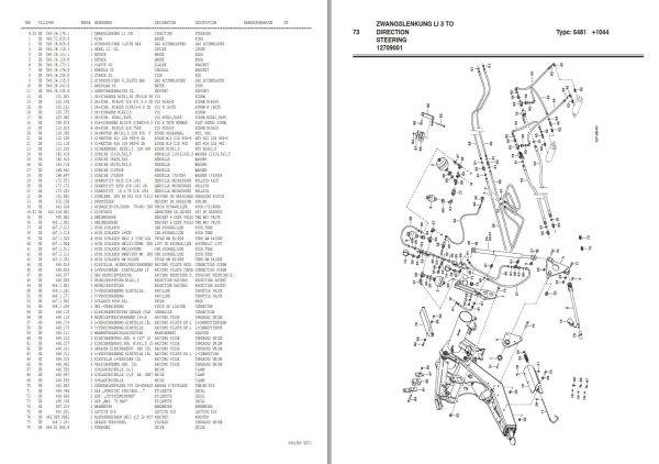 Pottinger Agricultural Jumbo 6600 Combiline Parts Catalog 1