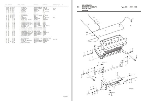 Pottinger Agricultural Jumbo 8000 Profiline Parts Catalog 1