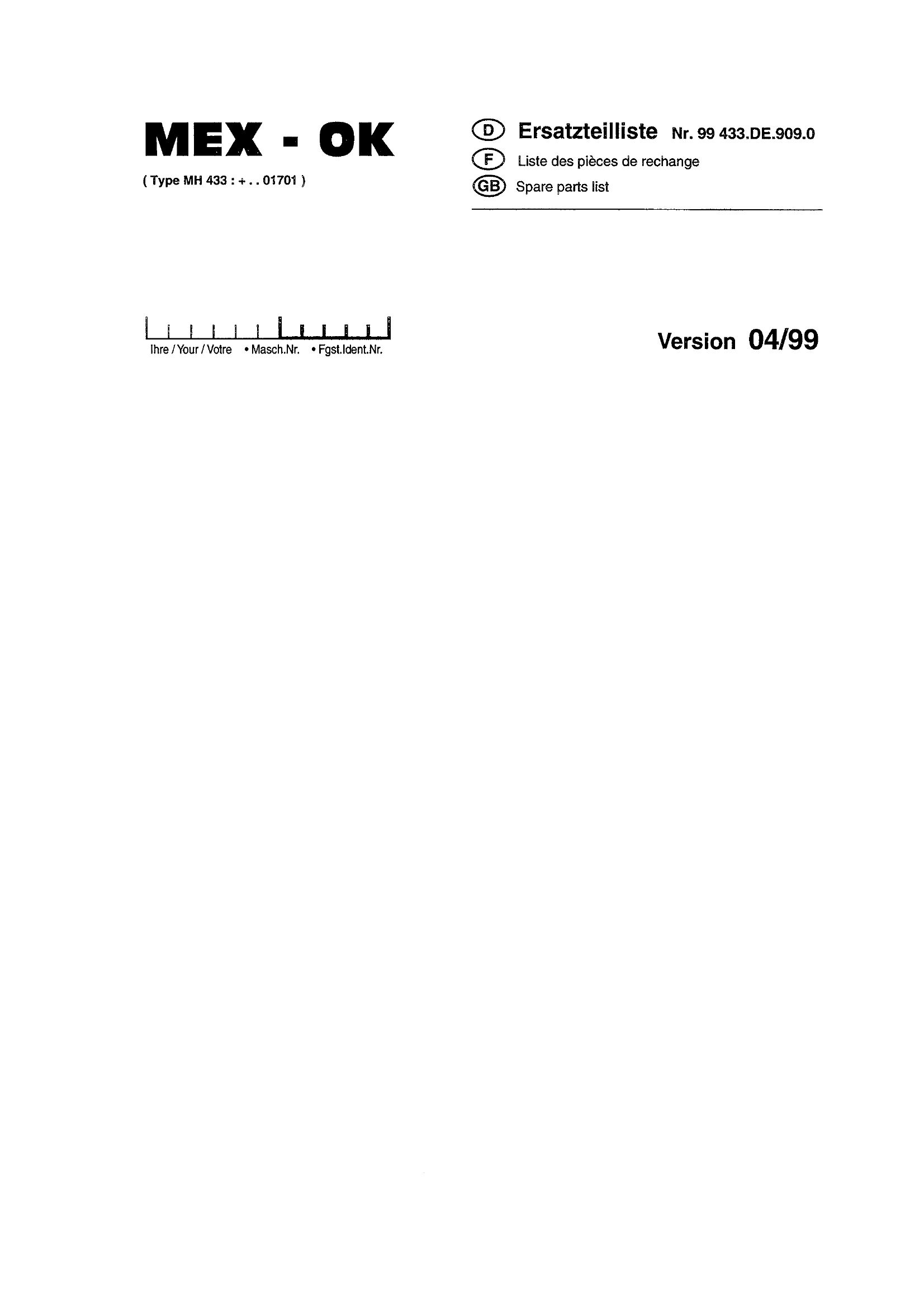 Pottinger Agricultural MEX OK Parts Catalog