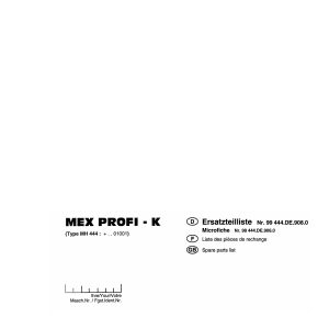 Pottinger Agricultural MEX PROFI K Parts Catalog