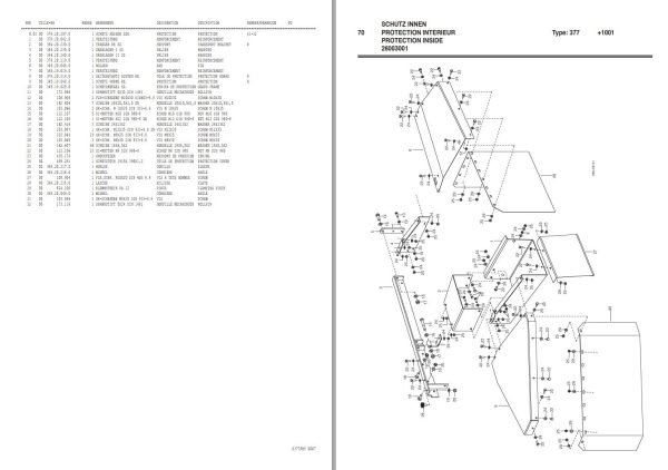Pottinger Agricultural Novacat 225 Heck Parts Catalog 1