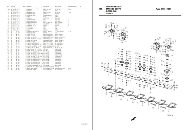 Pottinger Agricultural Novacat 3007 T Parts Catalog 1