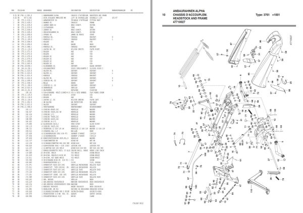 Pottinger Agricultural Novacat 301 Alpha motion ED RC Parts Catalog 1