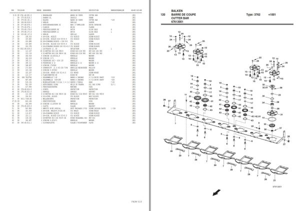 Pottinger Agricultural Novacat 301 F Classic Parts Catalog 1