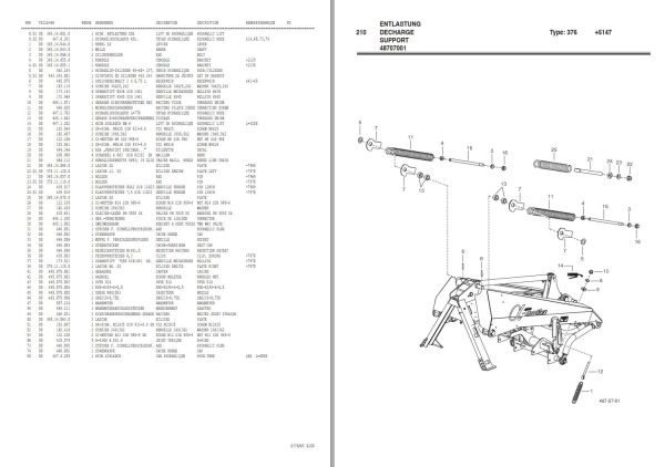 Pottinger Agricultural Novacat 306 F Parts Catalog 1