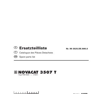 Pottinger Agricultural Novacat 3507 T Parts Catalog