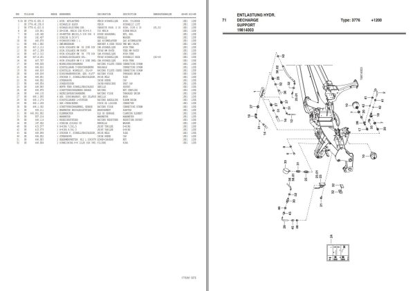 Pottinger Agricultural Novacat 442 Parts Catalog 1