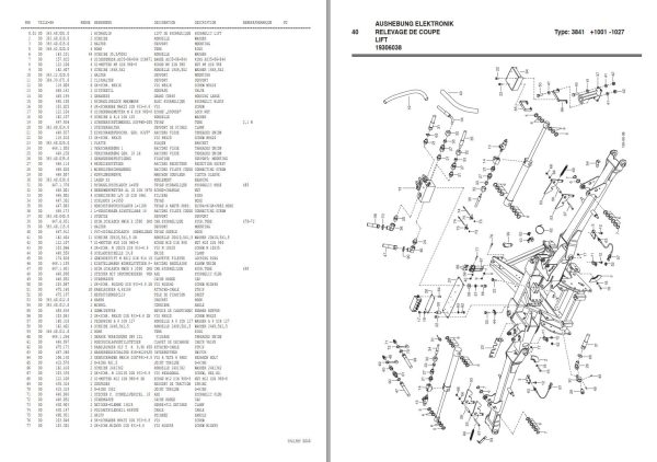 Pottinger Agricultural Novacat 8600 Collector Parts Catalog 1