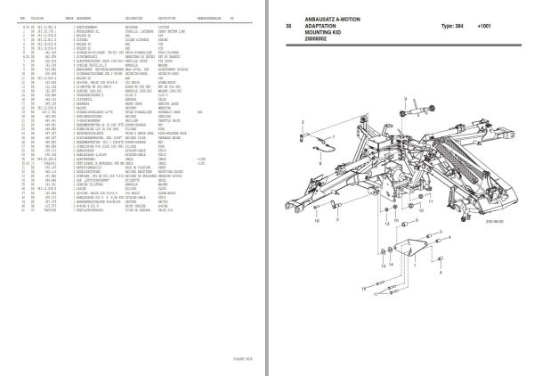 Pottinger Agricultural Novacat 8600 Parts Catalog 1