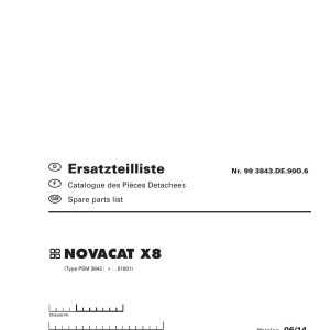 Pottinger Agricultural Novacat X8 Parts Catalog