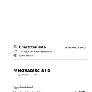 Pottinger Agricultural Novadisc 810 Parts Catalog