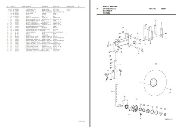 Pottinger Agricultural Synkro 2600 S Parts Catalog 1