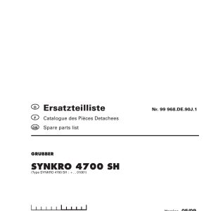 Pottinger Agricultural Synkro 4700 SH Parts Catalog