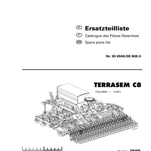 Pottinger Agricultural Terrasem C8 Parts Catalog