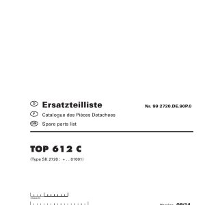 Pottinger Agricultural Top 612 C Parts Catalog