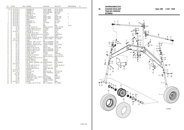 Pottinger Agricultural Top 800 Eurotop 801 Multitast Parts Catalog 1