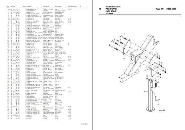 Pottinger Agricultural Top Eurotop 620 A Parts Catalog 1