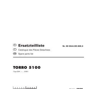 Pottinger Agricultural Torro 5100 Parts Catalog