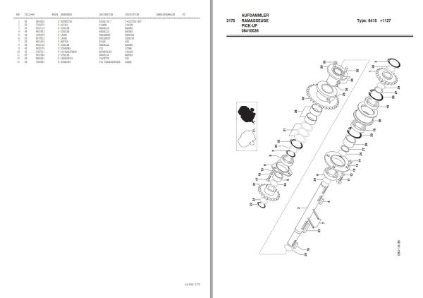 Pottinger Agricultural Varioprofi 6165 6200 II Parts Catalog 1