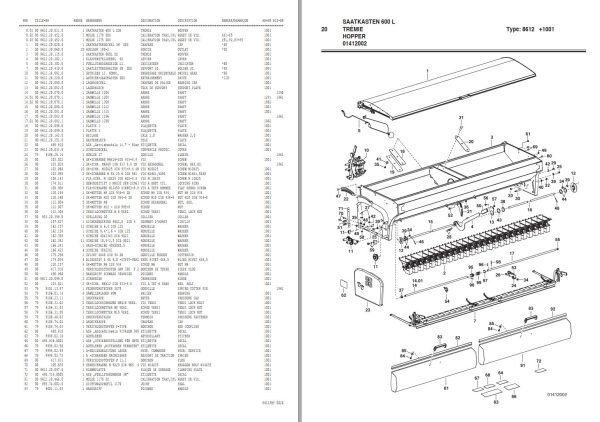 Pottinger Agricultural Vitasem 302 Parts Catalog 1