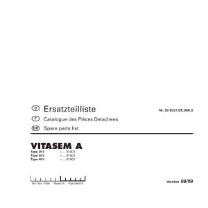 Pottinger Agricultural Vitasem A Parts Catalog