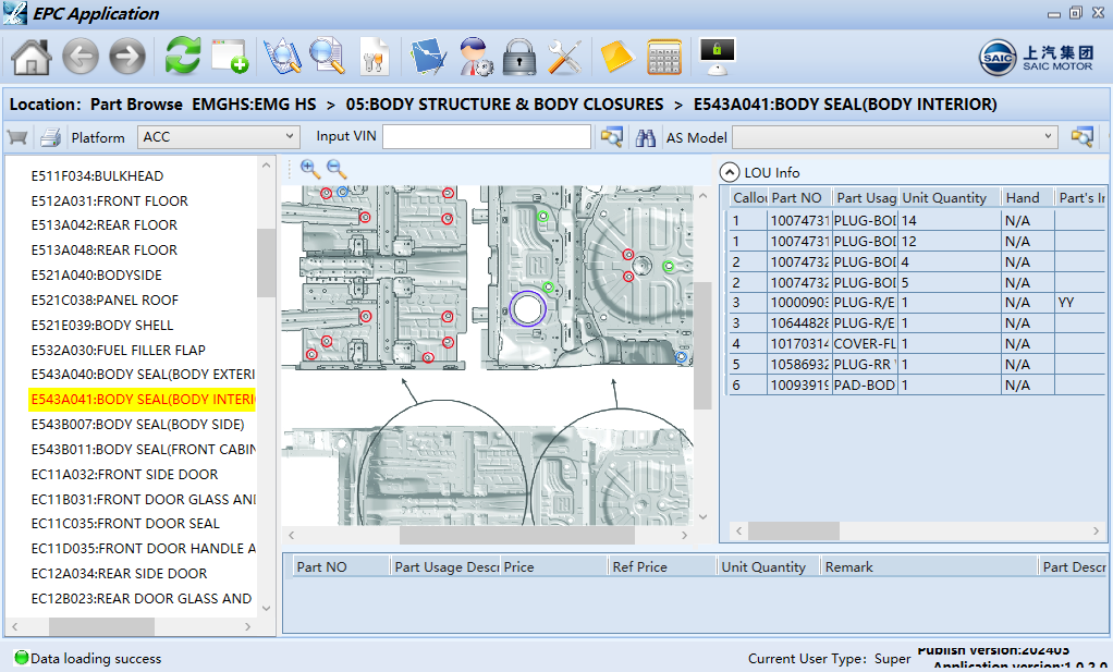 SAIC MOTOR EPC Update 05.2024 Electronic Parts Catalog 1