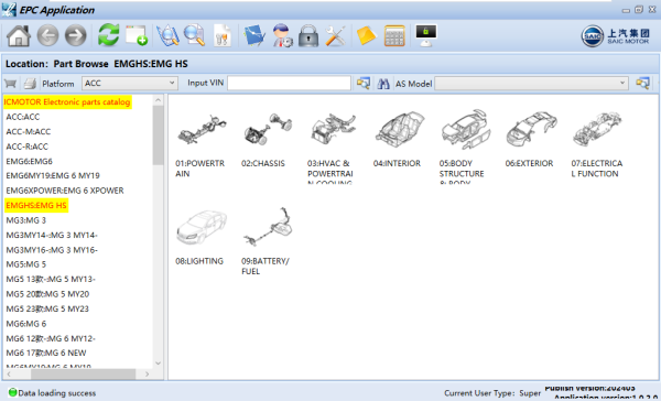 SAIC MOTOR EPC Update 05.2024 Electronic Parts Catalog 4