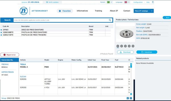 ZF AFTER MARKET Lemforder Sachs TRW Lucas EPC 06.2024 Parts Catalogue 2