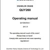 Zoomlion Crawler Crane QUY260 Operating Manual