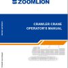 Zoomlion Crawler Crane ZCC1100H Lifting Capacity Chart