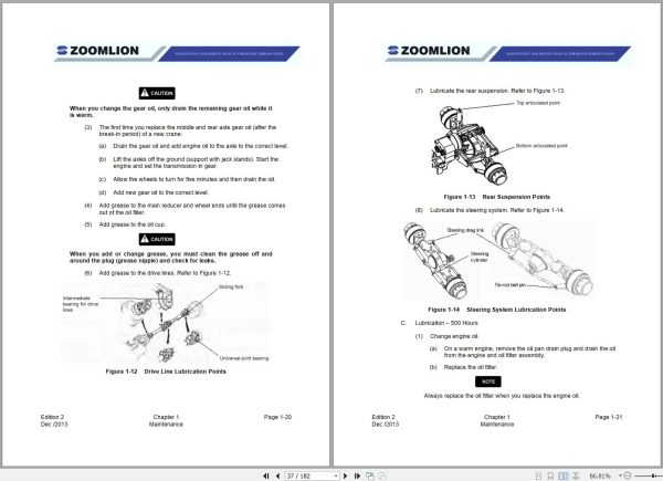 Zoomlion Rough Terrain Crane Maintenance and Service Manual 1