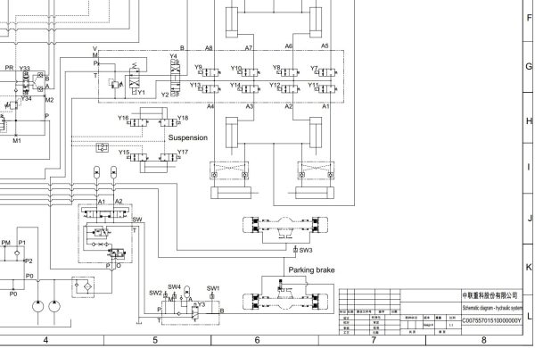 Zoomlion Rough Terrain Crane RT35 Hydraulic Schematic 1