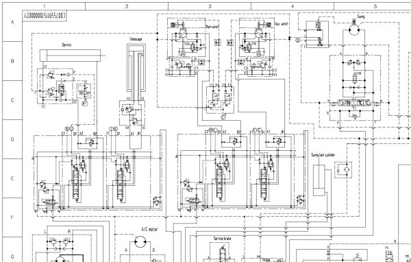 Zoomlion Rough Terrain Crane RT55 Hydraulic Schematic