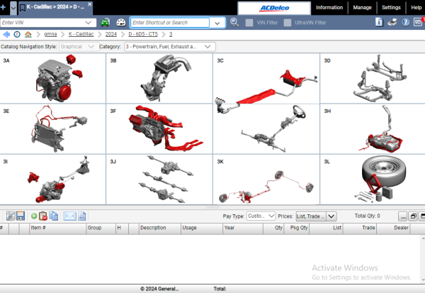 General Motors GMNA EPC 06.2024 Spare Parts Catalogue VMWARE 5