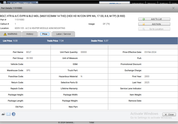 General Motors GMNA EPC 06.2024 Spare Parts Catalogue VMWARE 7