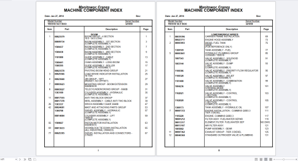 Grove Crane 1.8 Gb YB Series Collection Parts Document PDF 3