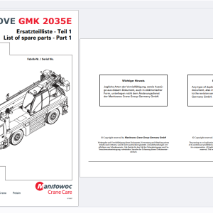 Grove Crane 17.1 Gb GMK Series Collection Parts Document PDF 1 1