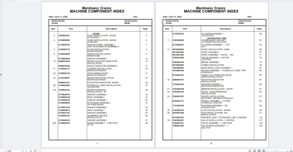 Grove Crane 2024 72.1 Gb Collection Parts Document PDF 2
