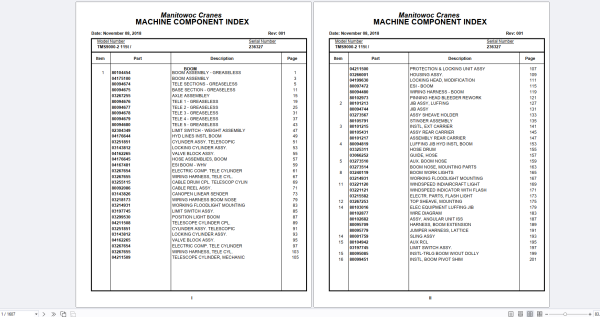 Grove Crane 7.82 Gb TM TMS TT TTS Series Collection Parts Document PDF 3