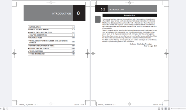 ISUZU Truck 3.16GB PDF 2004 2025 Operation Maintenance Documents 2