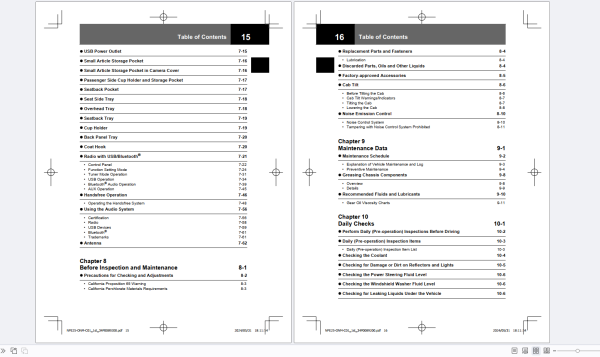 ISUZU Truck 3.16GB PDF 2004 2025 Operation Maintenance Documents 7