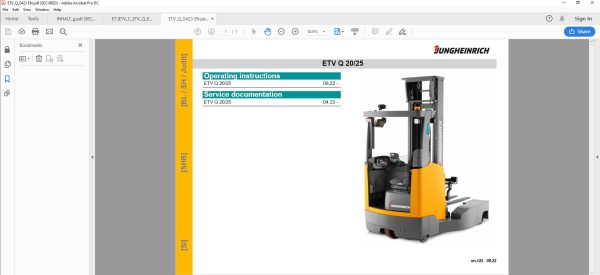 JUNGHEINRICH JETI ForkLift SH v4.37.09 EN9 07.2024 Service Information 3