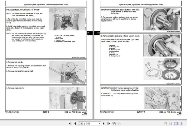 John Deere Crawler Dozer 655B 755B Technical Repair Manual TM1478 2