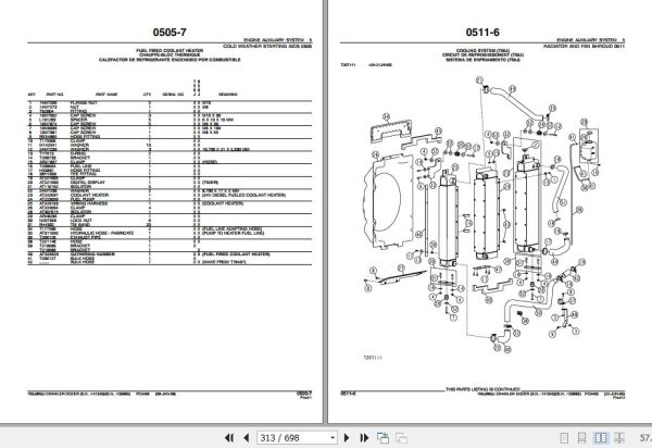 John Deere Crawler Dozer 750J 850J Parts Catalog PC9465 2